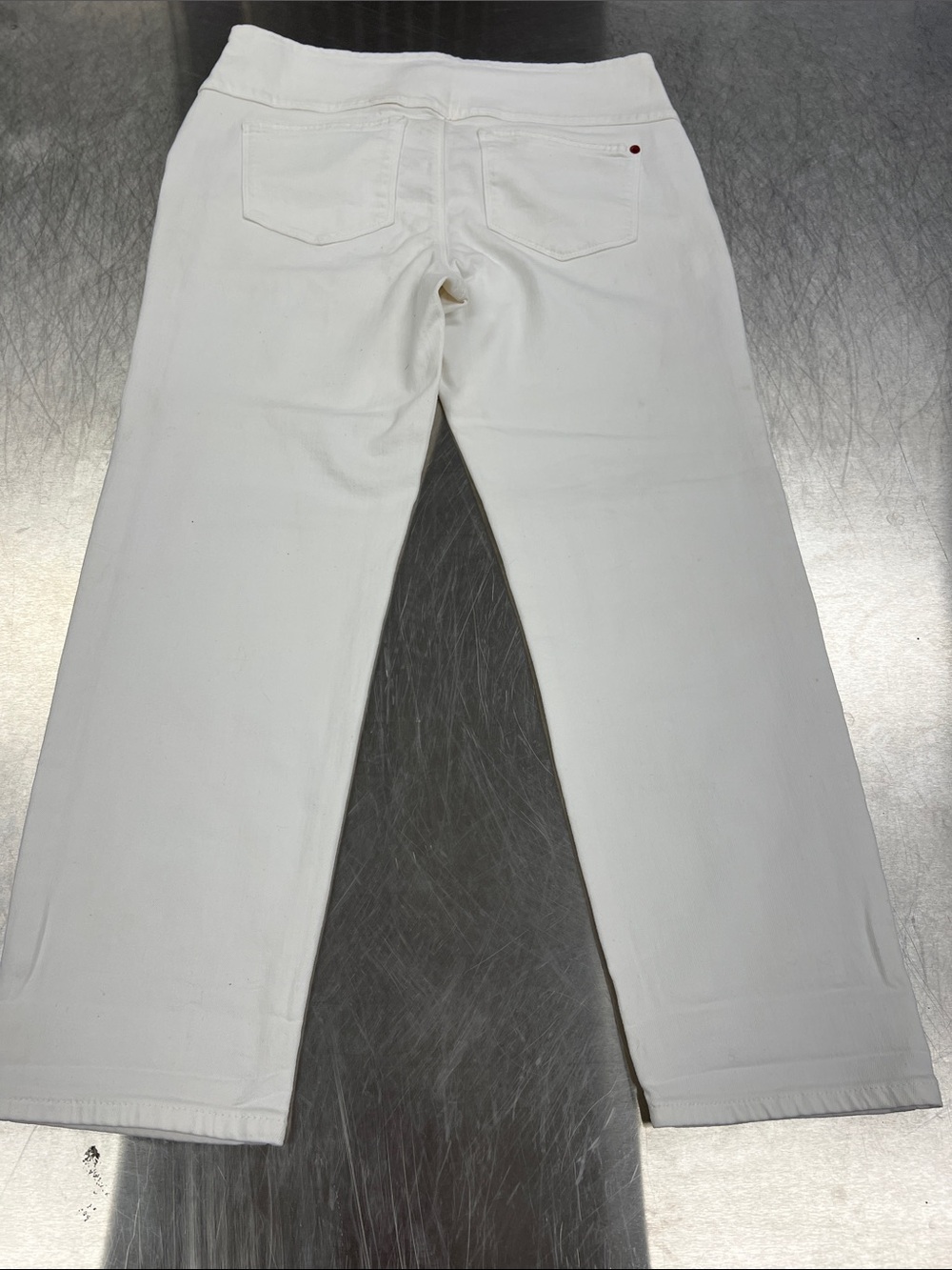 SPANX Women's White Straight Jeans Size 31 - Picture 9 of 14